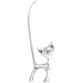Swissco Ring Holder Cat Uptail - Silver Tone