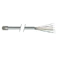 Flat Modular Cable, RJ12 (6x6) / Tinned End, 2.0 ft