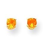 14k 3mm Citrine BirthStone Earrings