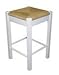 Carolina Accents CA12049 Owen Rush Counter Stool- White- Set Of 2