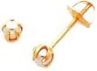 14K Yellow Gold Cultured Pearl Screwback Earrings