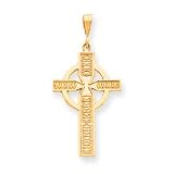 14k Celtic Cross Pendant - Measures 31x20mm - JewelryWeb