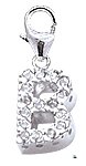 14k Gold Diamond Initial B Charm (1/10 cttw)
