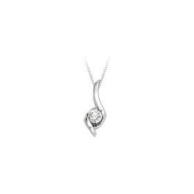1 20 ct. Diamond Sirena Solitaire Pendant in 14K White Gold by 