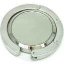 5 Silver Mirror Folding Chatt Purse Hooks with Black Velvet Pouches and Gift Boxes