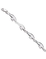 Sterling Silver Manatees Bracelet QA36-7"