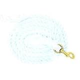 Pet Supplies : Cotton Lunge Horse Lead with Bolt Snap, 0.5' x 25' White