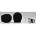Shure RK318WS Black Foam Windscreens and Clothing Clip for All WH10, WH20 Headworn Microphones, Set of 2