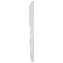 Dixie KH217 Heavy Weight Polystyrene Knife, 7.5" Length, White (Case of 1,000)