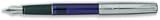 Parker Frontier Fountain Pen Translucent Blue with Stainless Steel Nib and Trim Ref S0710860