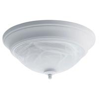 GE 49795 Ceiling Light, Glass Dome with Metal Base, Fluorescent 55 Watt by General Electric