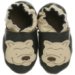 Robeez Infant/Toddle Bull Dog Slip On With Socks,Black,0-6 Mo