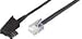 Anschlusskabel, TAE-F-Stecker - RJ11(6p4c)-Stecker, Belegung: universell (a/b - 2+3/4+5), Kabel: 4-adrig, flach und schwarz, 3,00 m
