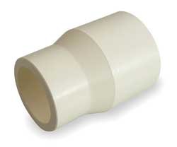 Industrial Grade 2GJZ2 Reducing Coupling, 1 x 3/4 In, Slip, CPVC