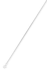 9ct White Gold Diamond-Cut Classic Curb Chain