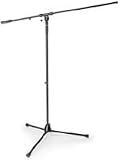 AKG KM210/21-BLACK Floor Mic. Stand, 43-79, 42 Boom (Black)