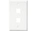 CHANNEL VISION 10-G-2GW 2 Jack White Gang Plate (10-pack)