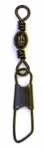 Eagle Claw Tackle Barrel Swivels w/Safety Blk Size1 3pcs