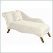 Skyline One Arm Chaise Lounge with White Velvet Pattern