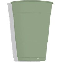 Creative Converting Paper Hot/Cold Cups, 9-Ounce., Sage Green Color, Package Of 24,   (Pack of 5)