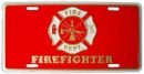 Firefighter License Plate with Logo