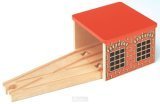 WOODEN ENGINE SHED - FITS BRIO THOMAS THE TANK TRAIN