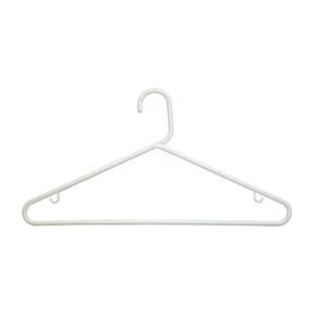 Plastic Tubular Hangers, White - Set of 10, Made in USA