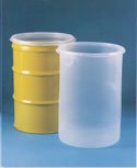 CDF 059-1215 Seamless LDPE Straight Sided 12 Gallon Drum Liners have a rigid smooth wall that is easy to insert and obtain full product recovery. 15 mil thick, made of FDA compliant material.