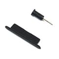 BIGtec 5'er Pack iPhone 4 / 4 S Zubeh�r SET: Staub Schutz Dock St�psel Wasserschutz + Headset�ffnungsschutz mit Sim Karten Nadel in schwarz iPhone Staubschutz BLACK EDITION