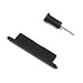 BIGtec 5'er Pack iPhone 4 / 4 S Zubeh�r SET: Staub Schutz Dock St�psel Wasserschutz + Headset�ffnungsschutz mit Sim Karten Nadel in schwarz iPhone Staubschutz BLACK EDITION
