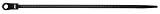 7.5 - Length, 100 - Package qty., 50 lbs. - Tensile strength, UV Resistant Black, With Screw Mounting Holes, Cable Tie (100 Per Package)