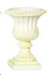 Dollhouse Miniature Ivory Urn in Resin