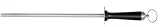 Paderno World Cuisine 10 1/4 Round Diamond Sharpening Steel with Black Plastic Handle