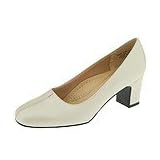 Trotters Diana | Ladies 1-2 inch heel Shoes White Pearl by Trotters