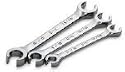 SK 383 SuperKrome 3 Piece 6 Point 3/8-Inch to 11/16-Inch Flare Nut Wrench Set