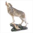 HOWLING WOLF FIGURE TALL TABLE DESK TOP FIGURINE STATUE