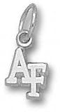 Air Force Falcons Solid Sterling Silver ''AF'' 5/16'' Pendant