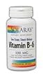 SOLARAY VITAMIN B-6 100 MG - Timed-Release - 60 Vegetarian Capsules