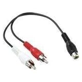 RCA PET20-7020 Y-adapter with 2 Rca Plugs To 1 Rca Jack