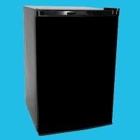 Haier HNSE05BB 4.6 Cu.Ft. Compact Refrigerator Freezer, Black Stainless by Haier