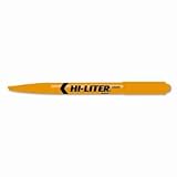Hi-liter everbold pen style fluorescent highlighter, fluorescent yellow ink - Same Day Shipping (orders by 3 pm), Next Day Delivery (in most cases)