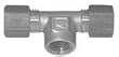 035 Brass Compression, Female Branch Tee: 1/4 Tube Size x 1/8 Female NPT x 0.69 M x 0.72 N