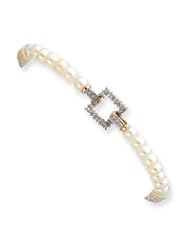 14k Fancy 6.5-7mm White Freshwater Cultured Pearl Necklace - PR25-17"