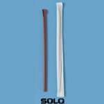 Solo 10.13 " Red Scoop Super Jumbo Wrapped Straws, box of 300