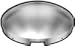 Chrome Front Hub Cap 4-Notch with Short Lip 8-5/8