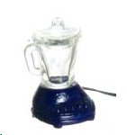 Dollhouse Miniature Black Base Blender with Glass Top
