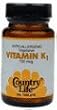 Vitamin K-1 100 mcg by Country Life 100 Tablets Vitamin K-1 100 mcg by Country Life 100 Tablets