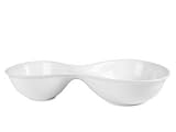 Fitz and Floyd Gourmet 501/146-X Amoeba Divided Serving Dish, 2-Sections 17.94x8.97x6.24-in.