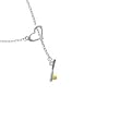 Enamel Softball and Bat - Silver Plated Heart Lariat Charm Necklace [Jewelry]