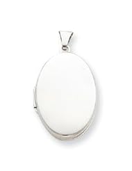 Sterling Silver Polished 26mm 2-Frame Oval Locket